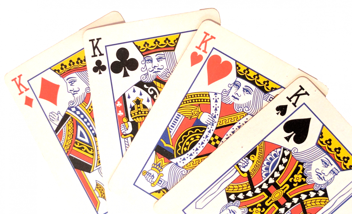 Kartenspiel mit vier Königen