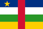 Flagge der zentral afrikanischen Republik
